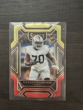 2021 Select Alex Leatherwood Rookie RED/YELLOW DIE-CUT PRIZM SP Raiders #286 RC