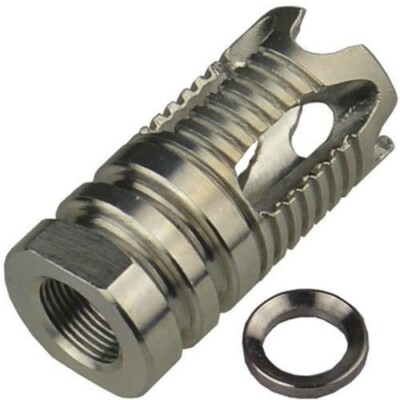 Stainless Steel 1/2x28 Thread Phantom Muzzle Brake For .17HMR/.223/5.56/.22LR