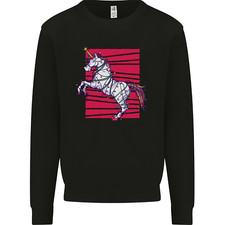 A Christmas Unicorn in Xmas Fairy Lights Kids Sweatshirt Jumper