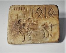 Antiguo Antiguo Valle del Indo Harappa Mohenjo-Daro Steatita Escritura Sello Lote