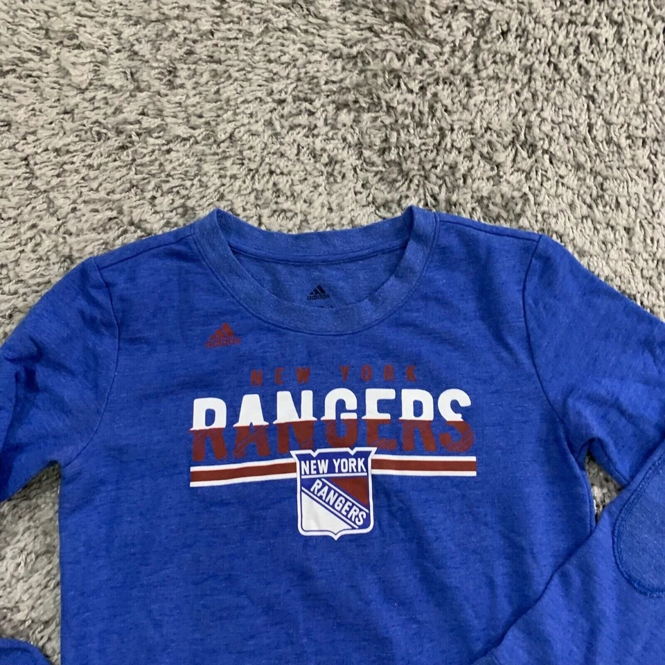 Adidas New York Rangers Sweater Womens S Small Blue Multicolor Crew Neck - Image 2 of 4