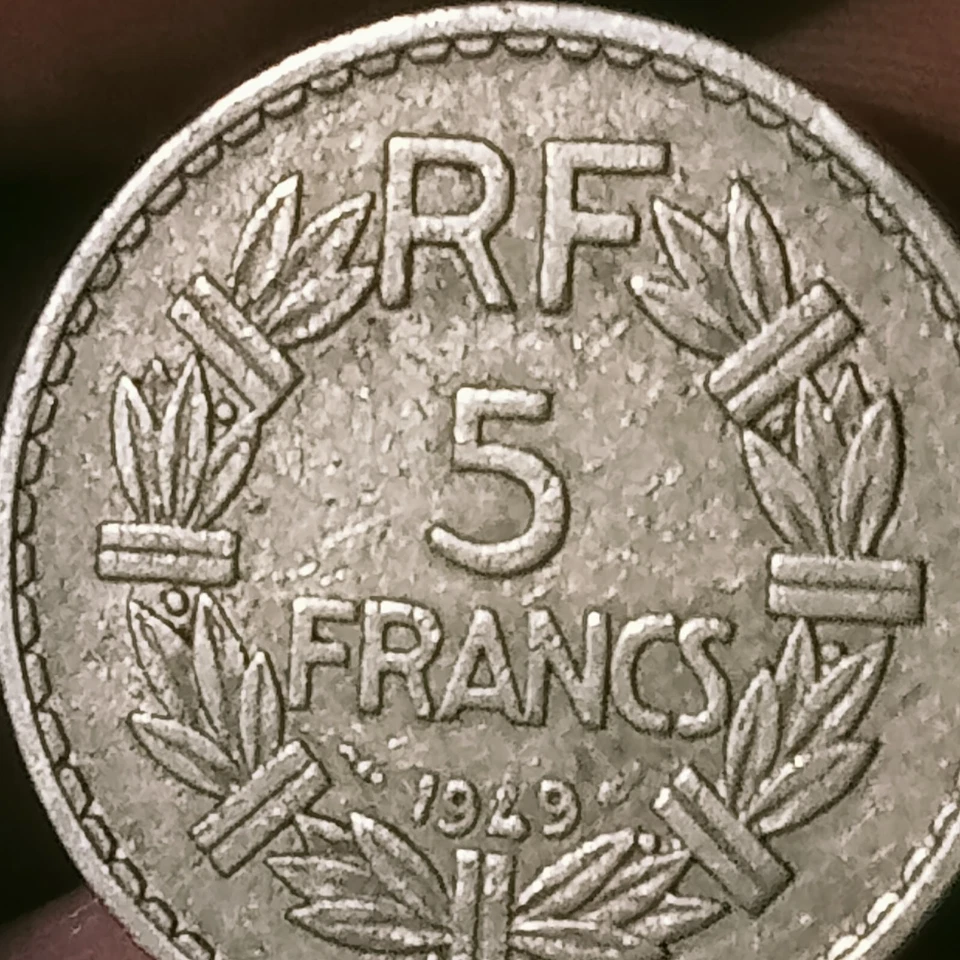 5 Francs 1949  Republique Francaise, POLISHED PLATE, SELDOM - Image 3 of 4