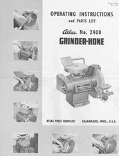 1953 Atlas No. 2400 Grinder-Hone  Instructions