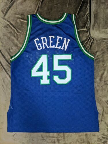 1995-97 DALLAS MAVERICKS MASHBURN #32 CHAMPION JERSEY (AWAY) L