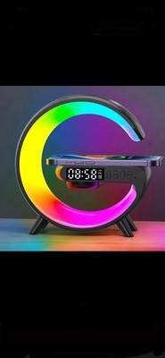 multifunktion Wireless Charger Stand Pas Rgb Light Alarm Clock speeker