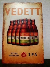 Plaque bière Vedett IPA 30 x 20 cm état neuf