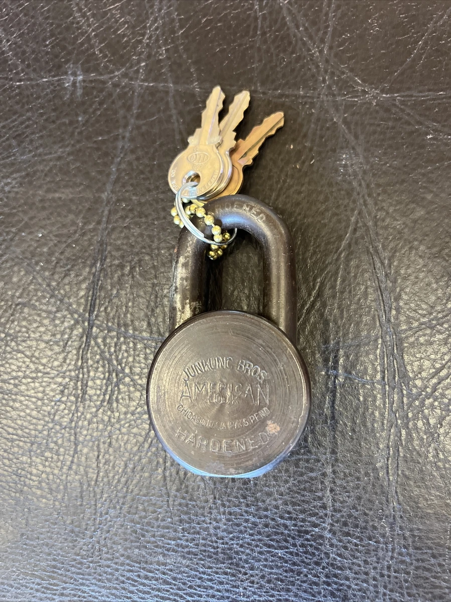 JUNKUNC BROS LOCK AMERICAN LOCK Chicago USA Hardened 3 Keys | eBay