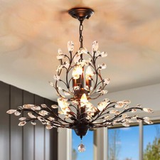 Lámpara de araña de cristal moderna rama de árbol lámpara colgante lámpara de techo colgante