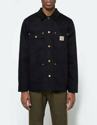 Carhartt WIP Michigan Chore Coat Dearborn Canvas 12oz Black Carhartt WIP Michigan Chore Coat Dearborn Canvas 12oz Black
