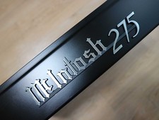 PER MCINTOSH MC275 AMPLIFICATORE LOGO EMBLEMA BADGE NERO+SPAZZOLATO - RIPRODUCI FAI DA TE