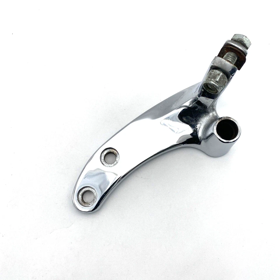 oem Harley 93-02 Dyna Wide Glide Chrome Left Foot Peg Support Genuine Bracket - Image 4 of 4
