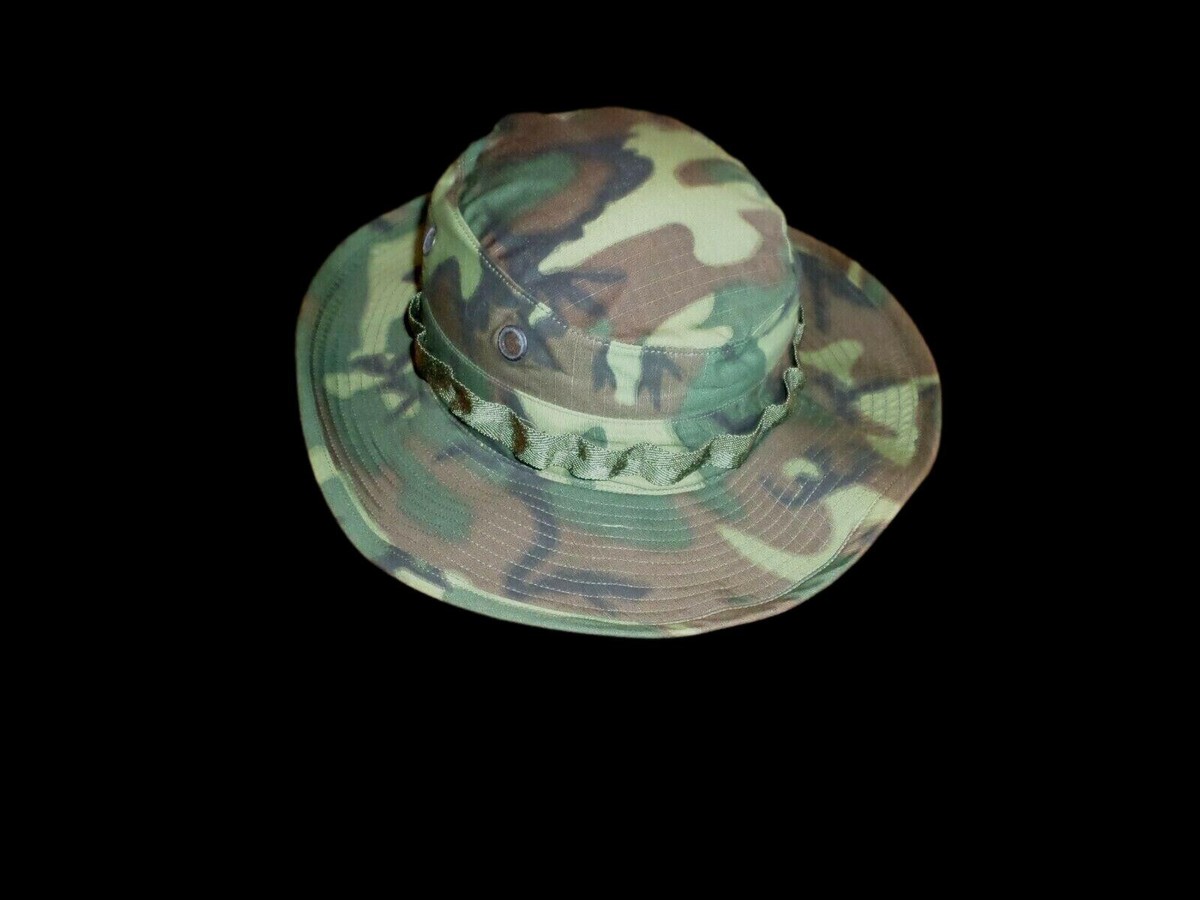 U.S MILITARY ISSUE VIETNAM JUNGLE HAT CAMOUFLAGE BOONIE HAT