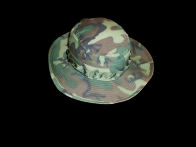 U.S MILITARY ISSUE VIETNAM JUNGLE HAT CAMOUFLAGE BOONIE HAT