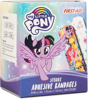 American White Cross My Little Pony Adhesive Bandages 3/4'' x 3'' 100 Count