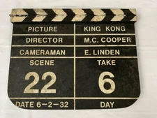 Vintage wood King Kong movie slate clapper board from Disney animator R. Bowman