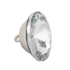 Upholstery Diamond Crystal Buttons with Metal Loop Back for Bed Sofa Cushion DIY