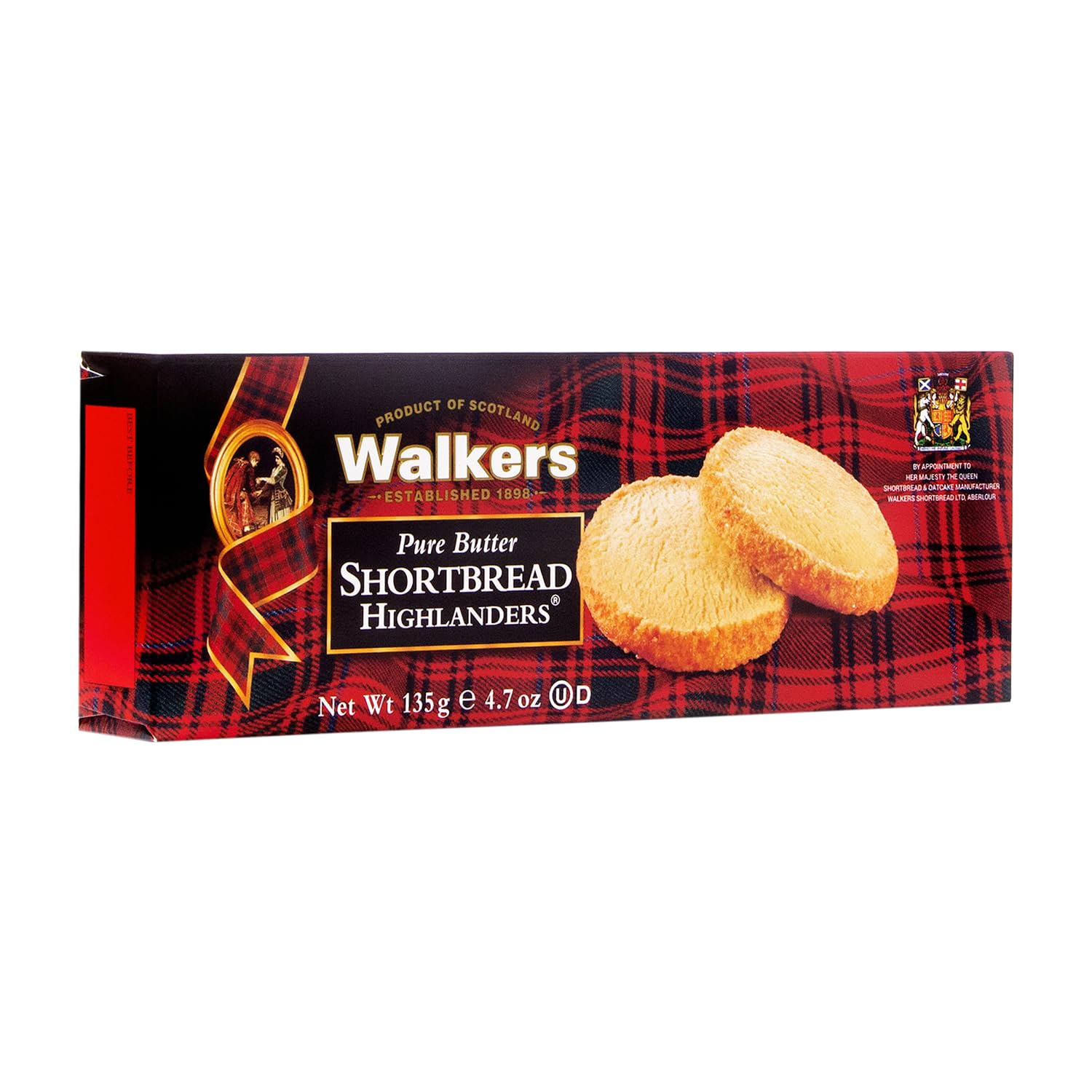 Walker'S Shortbread Highlanders, Pure Butter Shortbread Cookies, 4.7 Oz
