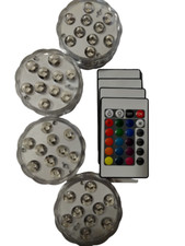 4 Pack LED Submersible Swimming Pool Light Underwater RGB Pond Fountain