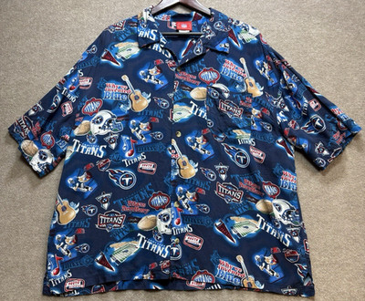 NFL Tennessee Titans XXL Shirt Football Fan Blues Country Music Hawaii Style GUC