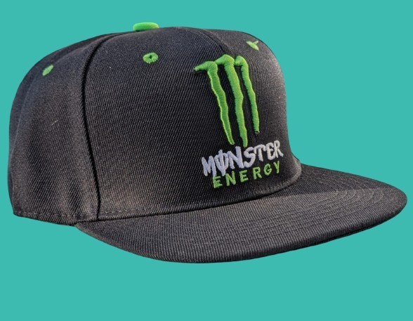 M - Black Flat Brim w/Neon Yellow Trim. MotoGP. F1 Racing. BMX