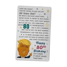 Funny 80th Birthday Card for Him - Hilarious 80 Birthday Metal 80th birthday