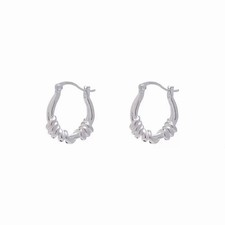 925 Sterling Silver Twisted Huggie Hoop Earrings Small Hoop For Women Girls 198