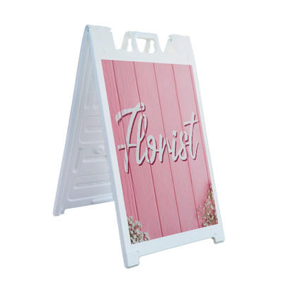 Florist Heavy Duty A-Frame Sidewalk Sign Fresh Flowers Custom Arrangements Best