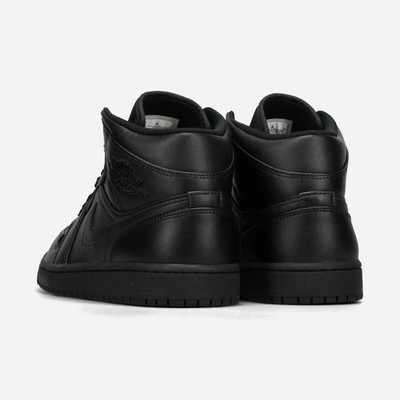 Nike Air Jordan 1 Mid Triple Black 554724-093 Men's US3-14 NEW | eBay