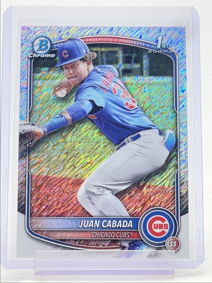 JUAN CABADA 2025 BOWMAN CHROME 1ST SHIMMER REFRACTOR CUBS Q4784