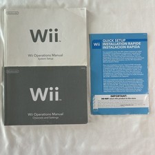 Nintendo Wii Console Operations Manuals  System Set Up Booklets w/Quick Setup