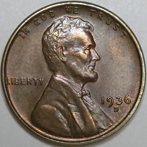1936-D Lincoln Wheat Cent - XF (Lot#2)
