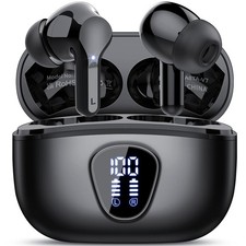 Wireless Earbuds, Bluetooth 5.4 Headphones HiFi Stereo, 48H, Black