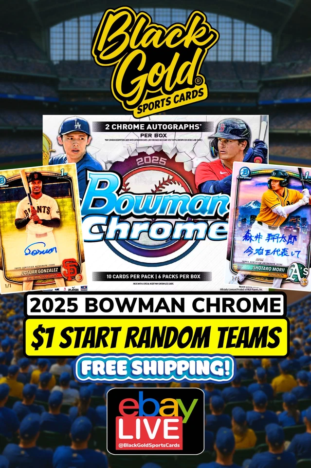 FREE SHIPPING $1 RANDOM 25 BOWMAN CHROME BREAKS/MULTIVERSE