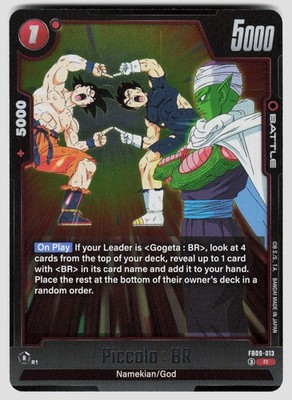 PICCOLO : BR FB09-013 R DUAL EVOLUTION DRAGON BALL SUPER HOLO NM/M