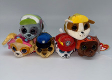 Ty Teeny Tys Paw Patrol Plush Lot of 6 Chase Skye Rocky Zuma Rubble Marshall