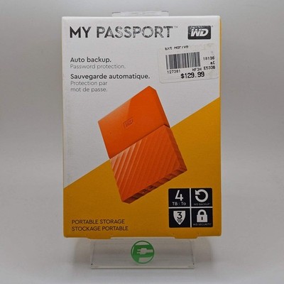 New Western Digital WD Portable My Passport 4TB USB HDD WDBYFT0040BOR