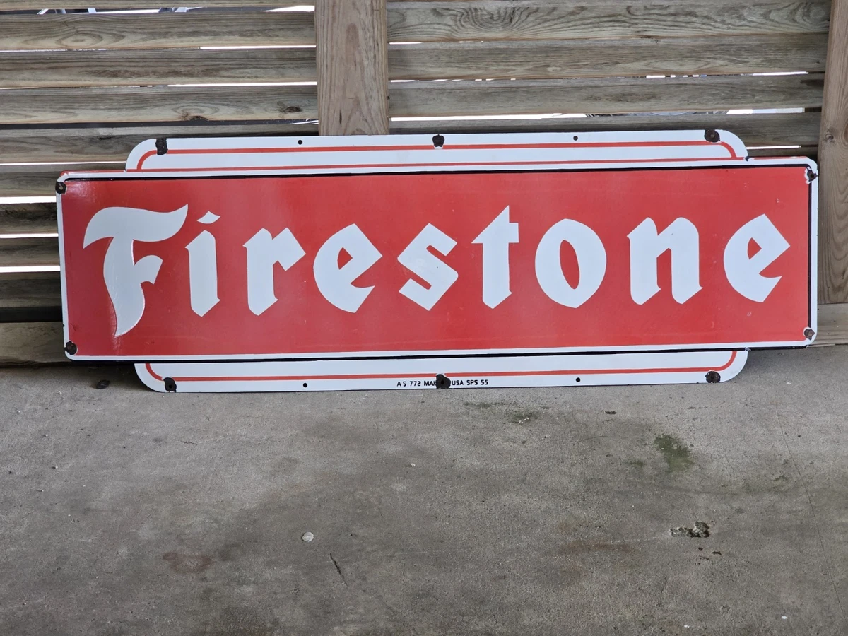 Firestone Sign In Collectible Gas & Oil Advertising Signs for sale