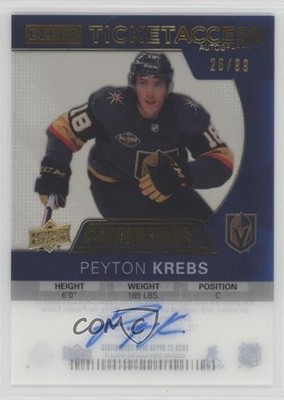 2022-23 Upper Deck Credentials 26/99 Peyton Krebs #RTA-PK Auto 0u20