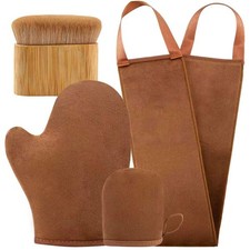 Self Tanning Applicator Kit Glove Tan Mitt Back Lotion Mini Ultra Soft Brush