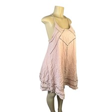 NWT Women S Lulu's Sister Moon Dress Mauve Embroidered Swing Sleeveless Pink