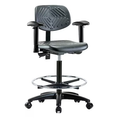 High Bench Chair Ergonomic Chair, Adjustable Arms, 23-1/4'' To 33-1/4'' Height,