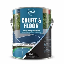 1 Gallon Court & Floor Anti-Slip Coating Pavement, Cement&Concrete Paint, Black