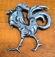 Gallo/pájaro vintage firmado por México de plata de ley 925 - prendedor/broche de pollo
