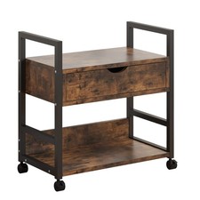 Mobile Printer Stand with Storage Drawer, Utility Carts with Wheels, File Cab...