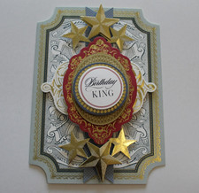Anna Griffin " BIRTHDAY KING" 3D Handmade Layered Card
