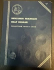 Benjamin Franklin Half Dollar 1948-1963 Book With 6 90% Silver Coins