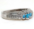 1CT Heat Treated Blue Topaz 925 Sterling Silver Ring Jewelry Sz 6 NF1-7 — photo 2