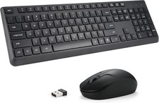 Wireless Keyboard and Mouse Combo for Windows, 2.4G Full-Sized