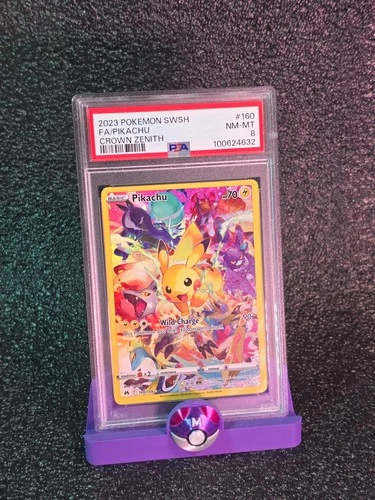 Pokemon Pikachu 160/159 Full Art Secret Rare Crown Zenith 2023 PSA 8