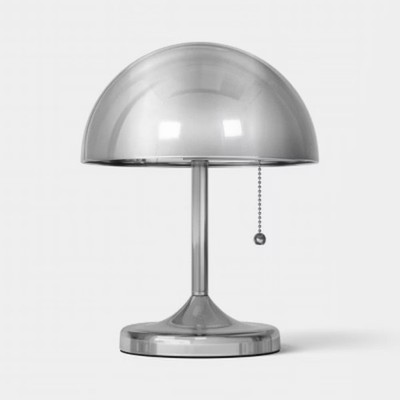Trend Metal Shade with Chrome Base Table Lamp Silver